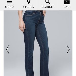 White House Black Market women’s boot leg jeans